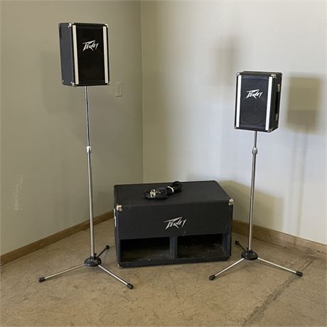 Peavy Tri-Flex Speaker System with Case & Stands