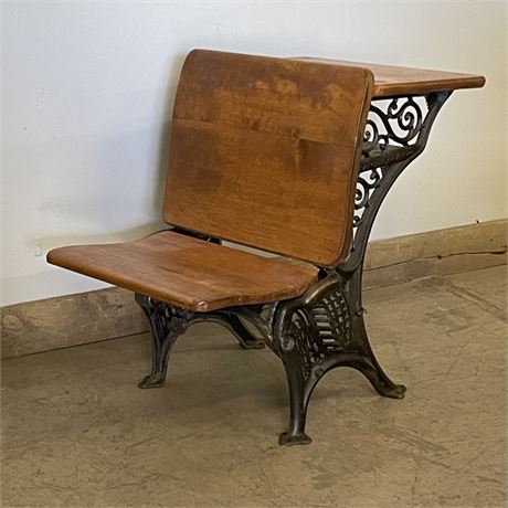 1890-1920's Antique Red Lodge School Child's Desk