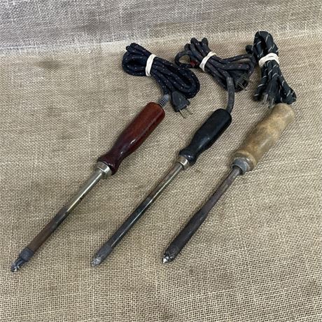 Vintage Plug-In Solder Iron Trio