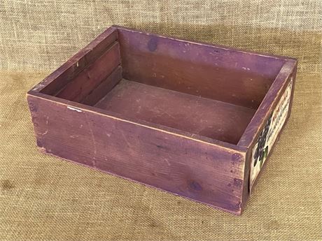 Montana Huckleberry Wood Crate (Reproduction) 11x16