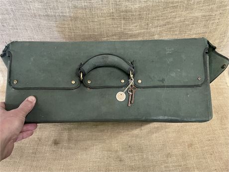 Vintage Tiffany & Co. Canvas Cover Toiletries Case w/ Keys - 21x16x8