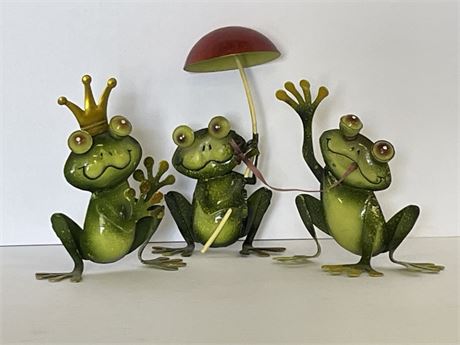 Metal Frog Art Trio