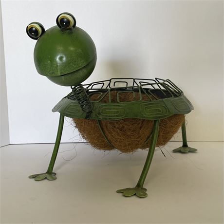 🐢 Metal Turtle Garden Art Planter - 19"➡️