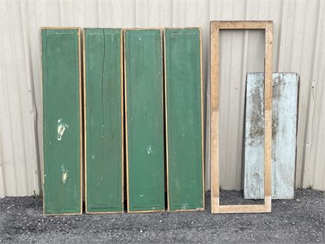 Antique Wood Panels and Frame - 9x45