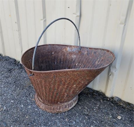 Antique Weathered Coal Bucket