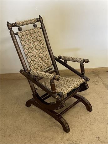 Unique Vintage Wood Rocking Chair