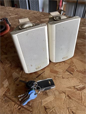 Two outdoor speakers