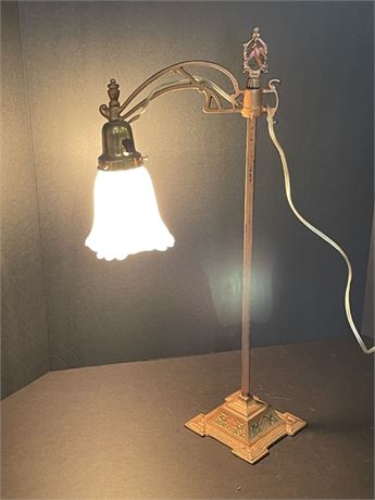 Vintage Perkins Cast Metal Adjustable Lamp - 25"⬆️