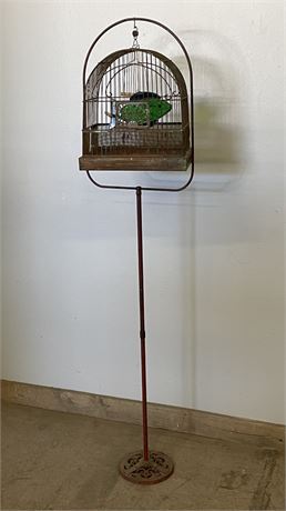 Vintage Bird Cage & Stand - 65"⬆️