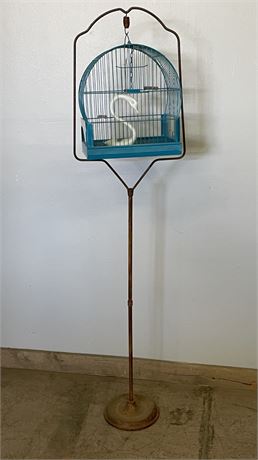 Vintage Bird Cage & Stand - 66"⬆️