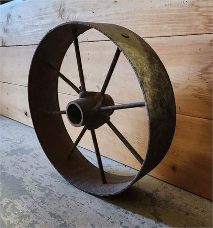 Vintage Implement Iron Wheel - 20" Diameter