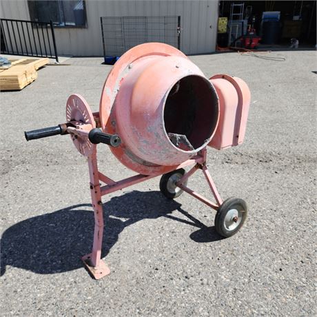 Rolling Cement Mixer - Works - Smaller 16" Diameter x 16" Drum