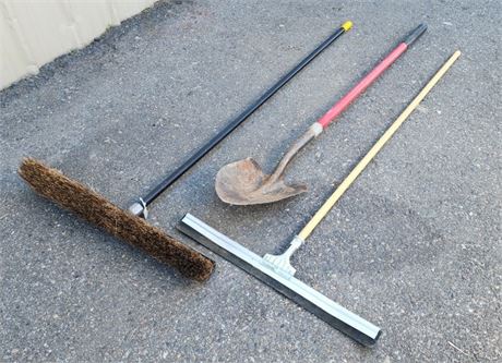 Shop Broom, Squegee, Shovel