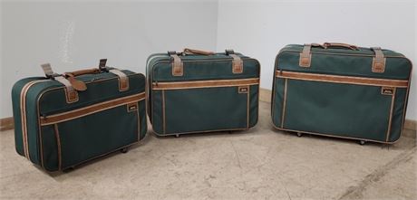 Nesting Rolling Canvas Travel Case Trio