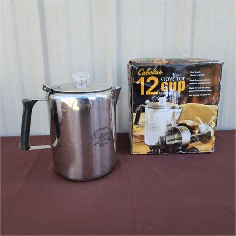 Cabelas 12 Cup Stove Top Coffee Pot