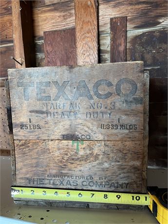 Vintage Wood Box "Texaco" Advertising