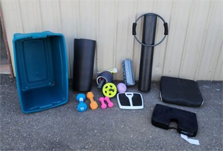 Home Fitness Kit w/ Ortho Seat Cushions & 35 Gallon Tote