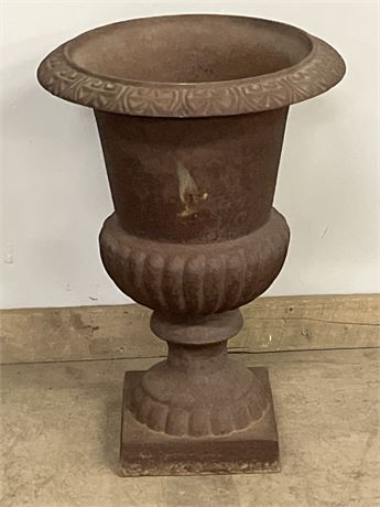 Vintage Cast Iron Planter, 19" dia., 27" tall