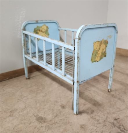 Antique Doll-E-Crib Baby Crib -