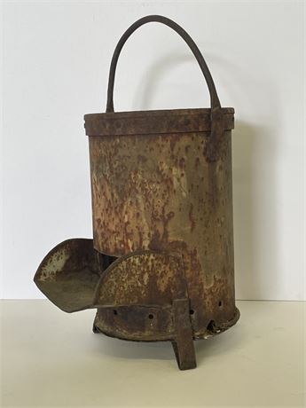 Vintage  Fire/Coal/Ember/ Starter Bucket - 8"x11"