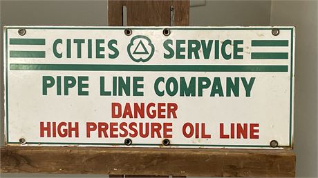 Vintage Metal Utilities Sign - 19x8