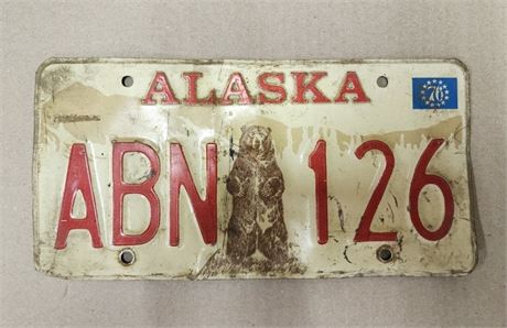 Vintage Alaska License Plate