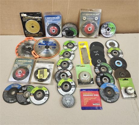 Assorted Grinding Wheels & Cut-Off Wheels - Mostly New