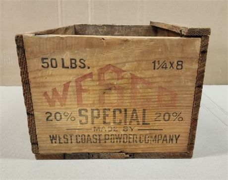 Vintage Wood Ammo Box - 18x12x9