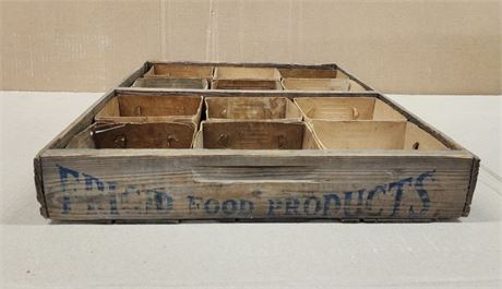 Antique Fruit Crate w/ Cartons - 24x17