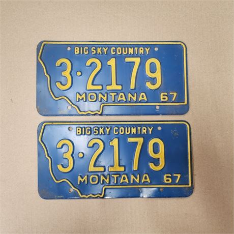 1967 Montana License Plates