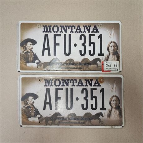 Custer Battlefield Museum MT Plates