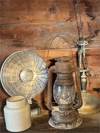 Group Of Four Antique Household Items