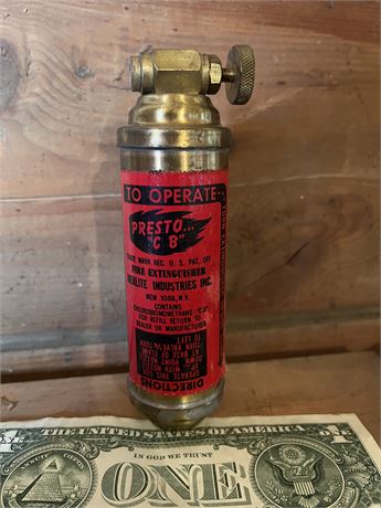 Obsolete Prest..."C B" Fire Extinguisher