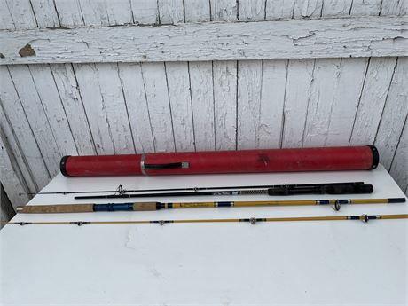 Two Spinning Rods-Eagle Claw Star Fire 8 1/2' "Coors" Model