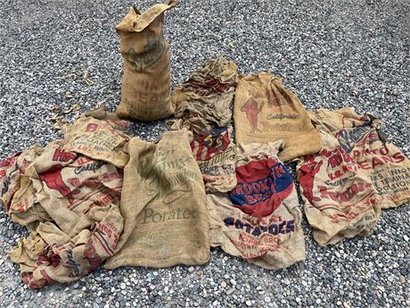 2 Burlap Sacks Filled with Burlap Sacks!