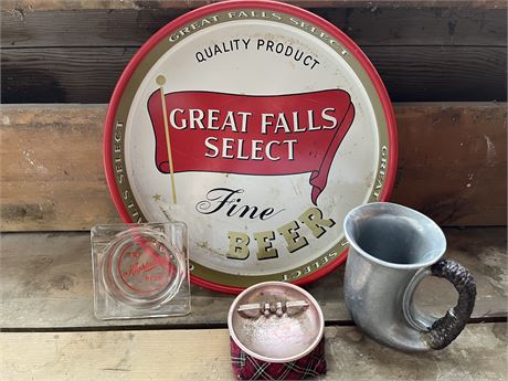 Great Falls Select Tray-Unique Stein-Couple Ashtrays