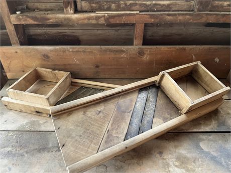 2 Vintage Wooden Kraut/slaw/cabbage Cutter/slicer/shredder