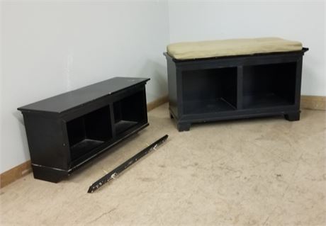 Hall/Mud Room Bench w/ Hangered Shelf -36x16x20, 32x10x16