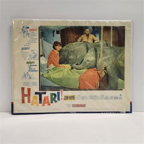 Vintage Hatari Movie Poster - 14x12