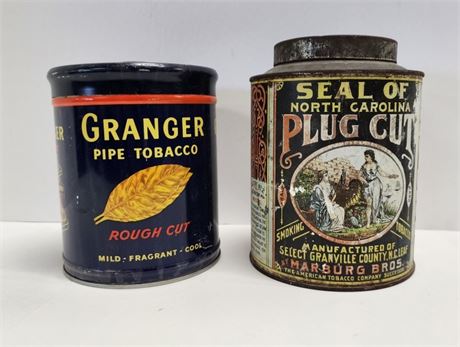 Vintage Tobacco Lidded Tins