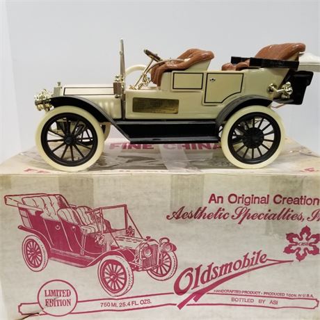 1910 Oldsmobile Liquor Decanter - Full, Sealed