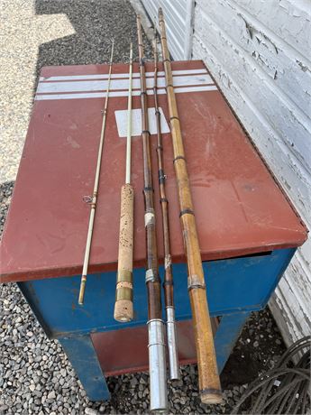 Fly Rod and Winter River Fishing Iced Waters Riverbank Pole