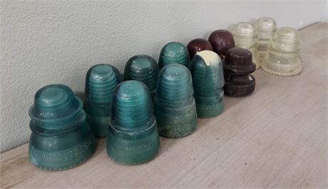 Vintage Ceramic & Glass Insulators