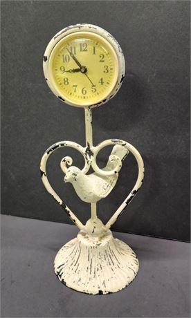 Vintage Cast Iron Mantle Clock