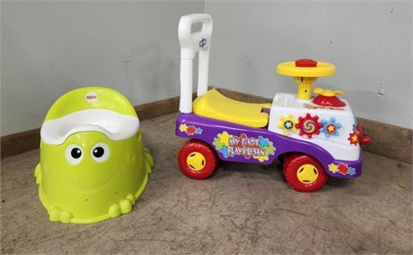 Kid's Potty Trainer & Push Car