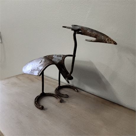 Vintage Sandhill Crane Sculpture - 14"⬆️