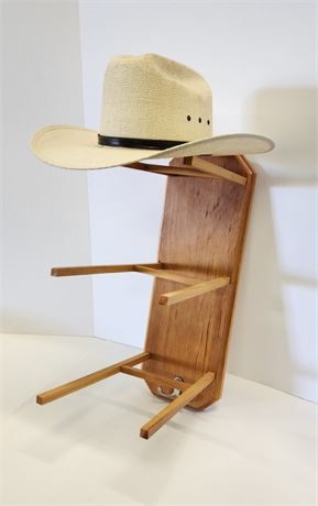 Nice Bailey Bandera V Rollit Cowboy Hat (Sz 7⅜) w/ Triple Wall Rack (18x12x22)