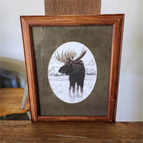 Signed & Numbered Moose Print - 15x13