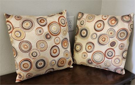 Modern Throw Pillow Pair - 14x14