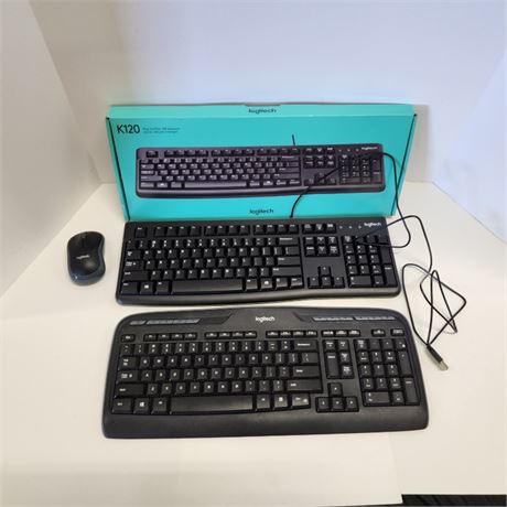 2 Logitech Key Boards (one is new)